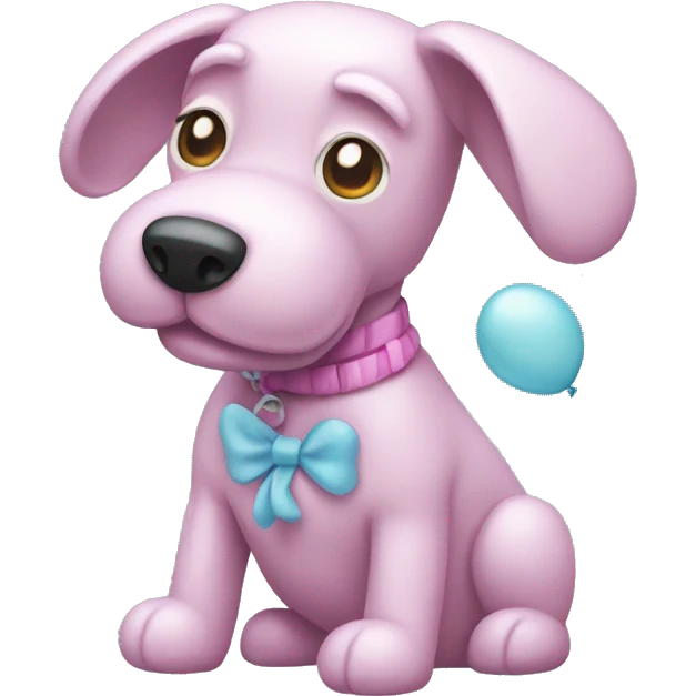 Pastel balloon dog emoji