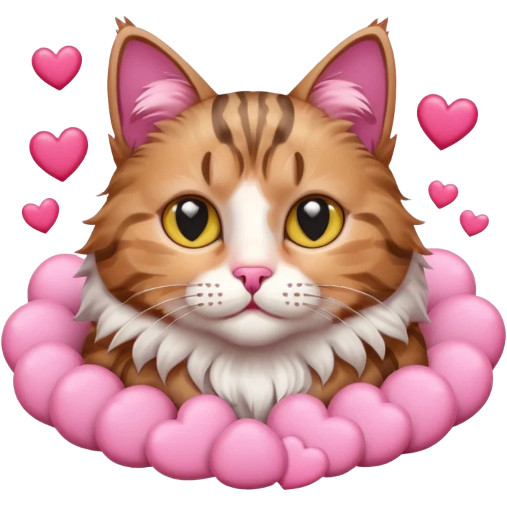 cat with hearts around  emoji