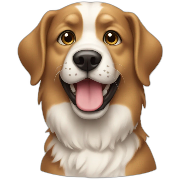 Chien avec chat emoji