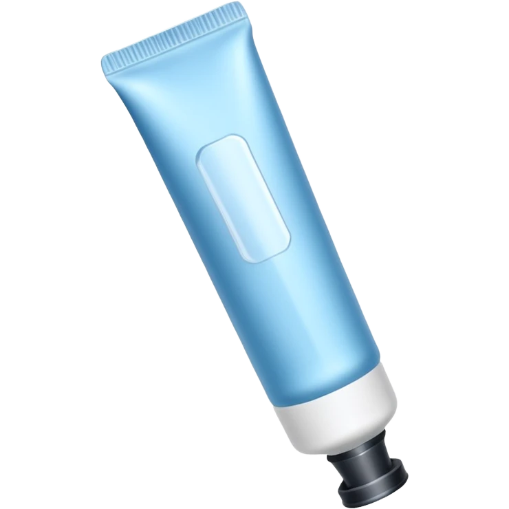 ointment tube light blue and white, thin emoji