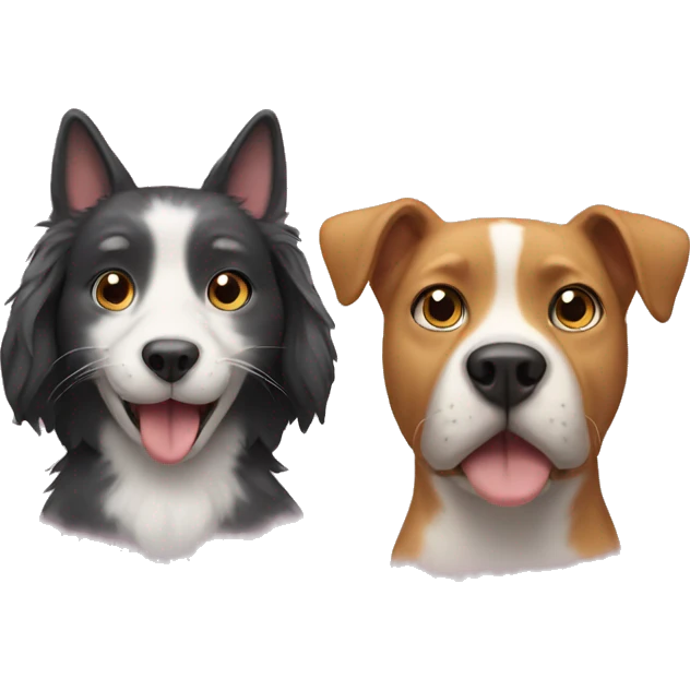 Cat and dog  emoji