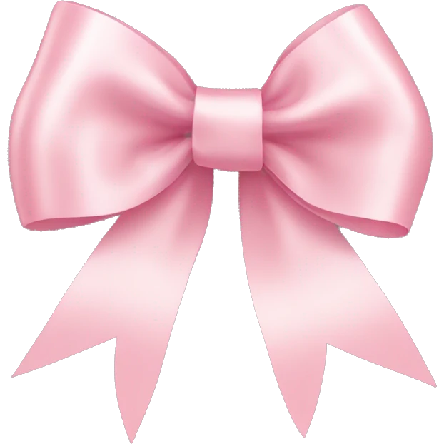 light pink ribbon bow emoji