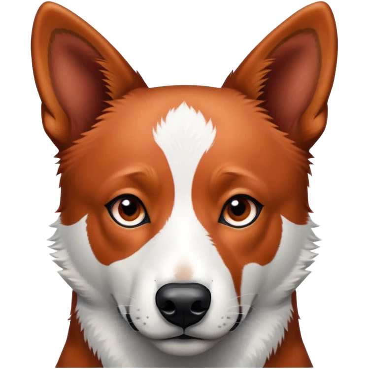 Intense focused red heeler emoji