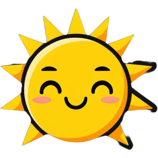 Cute Morning sun emoji
