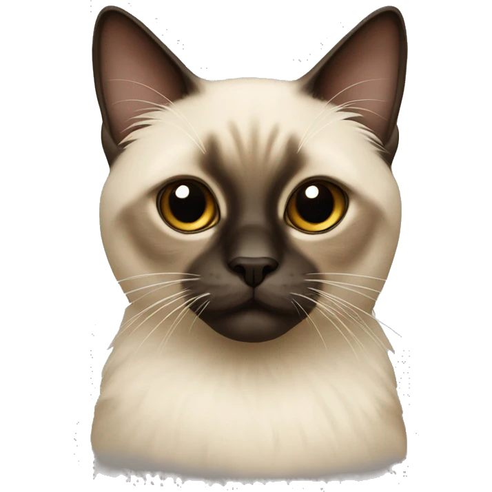 fluffy siamese cat  emoji