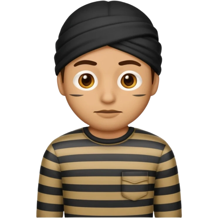 A theif robber emoji,Stripped shirt. emoji