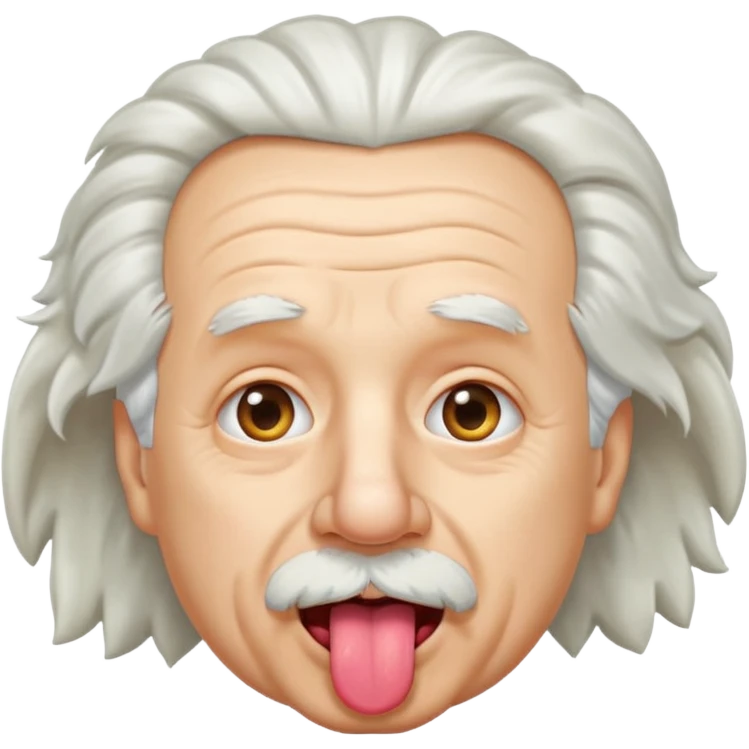 Einstein stick out your tongue emoji