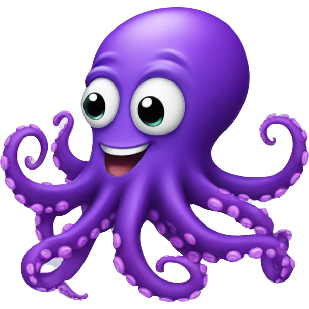 happy purple octopus emoji