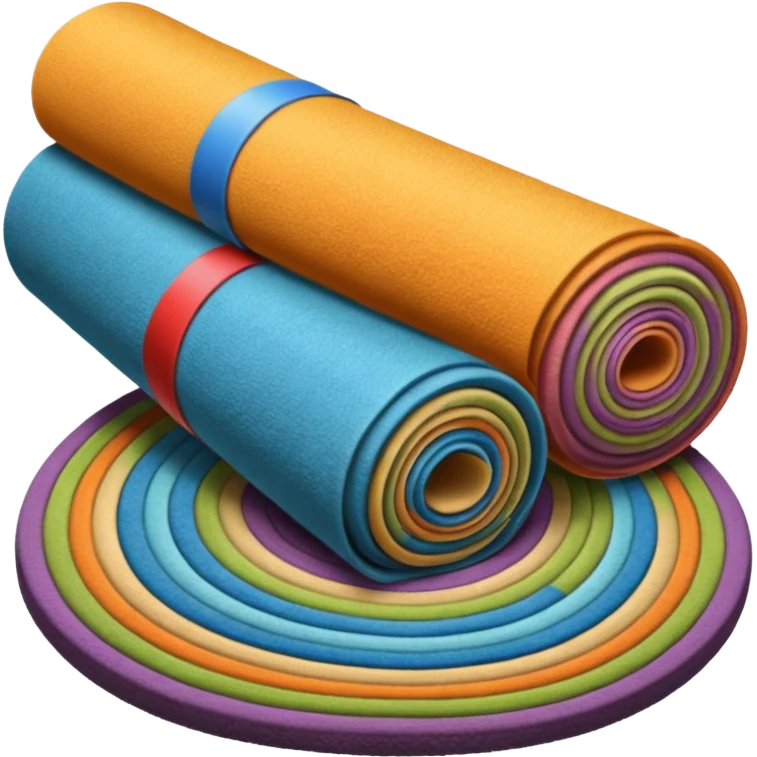 rolled up carpet, simple and clear emoji