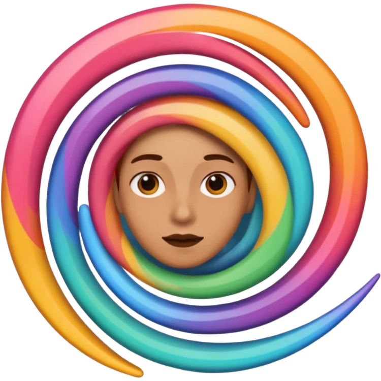 spiral with a human figure inside emoji