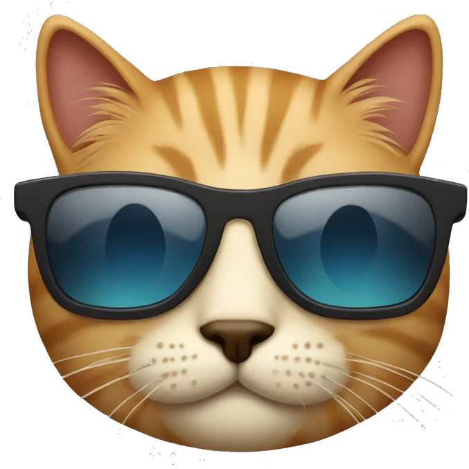 Cat with sunglasses emoji