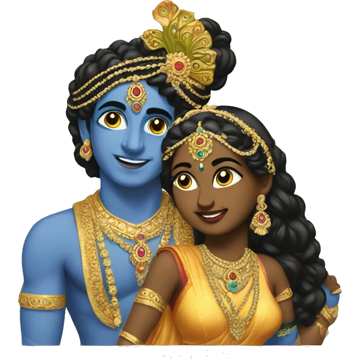 Krishna and Radha emoji