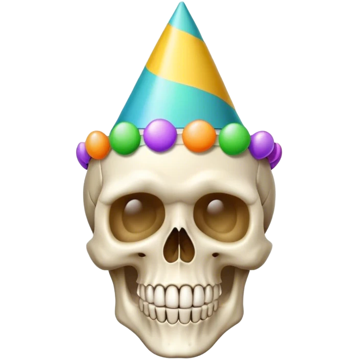Skull with party hat emoji