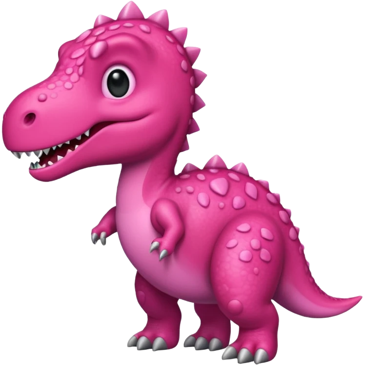 Crea un emoji de un dinosaurio de color rosa emoji