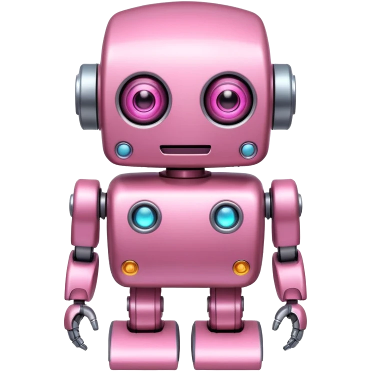 pink robot with only 3 eyes emoji