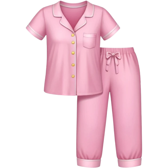 only a pink blouse and pants pijama without a girl, straightened up. Without any person emoji