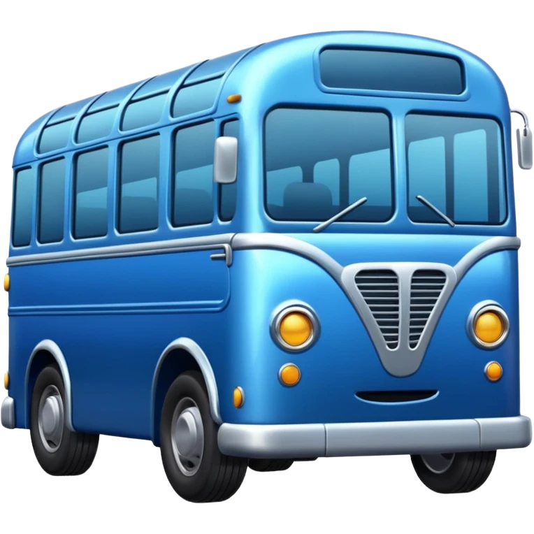 blue bus emoji