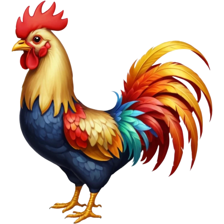 High resolution of A rooster emoji