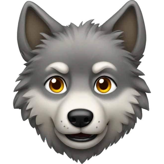 Wolf with pant fur emoji