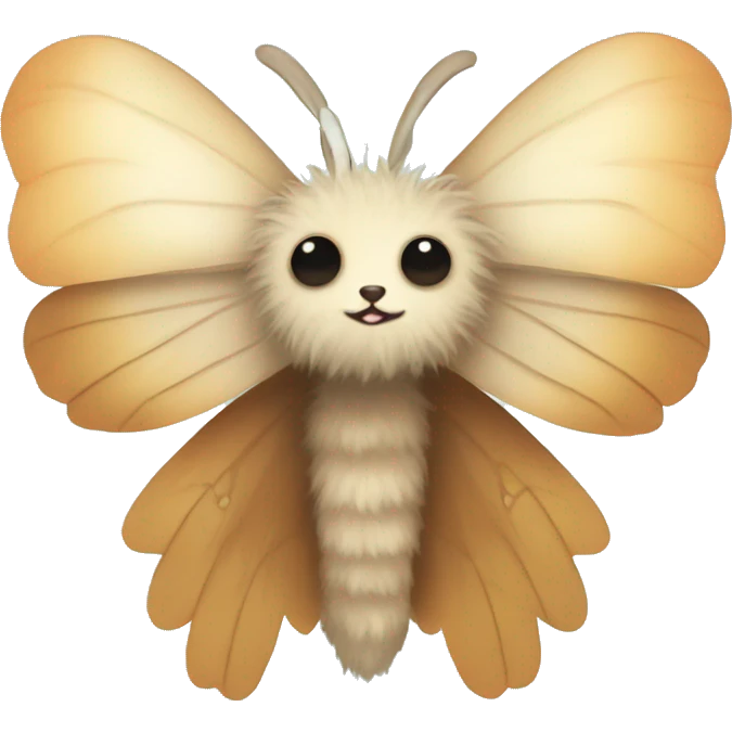 Samsung styled fluffy moth emoji