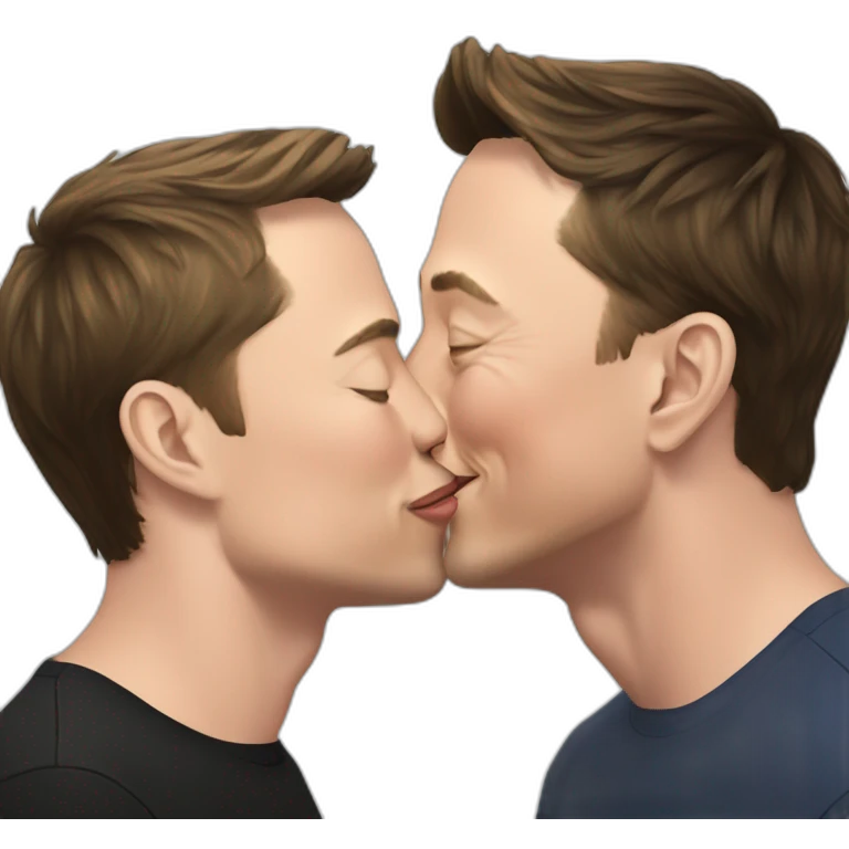 elon musk kissing zuck emoji