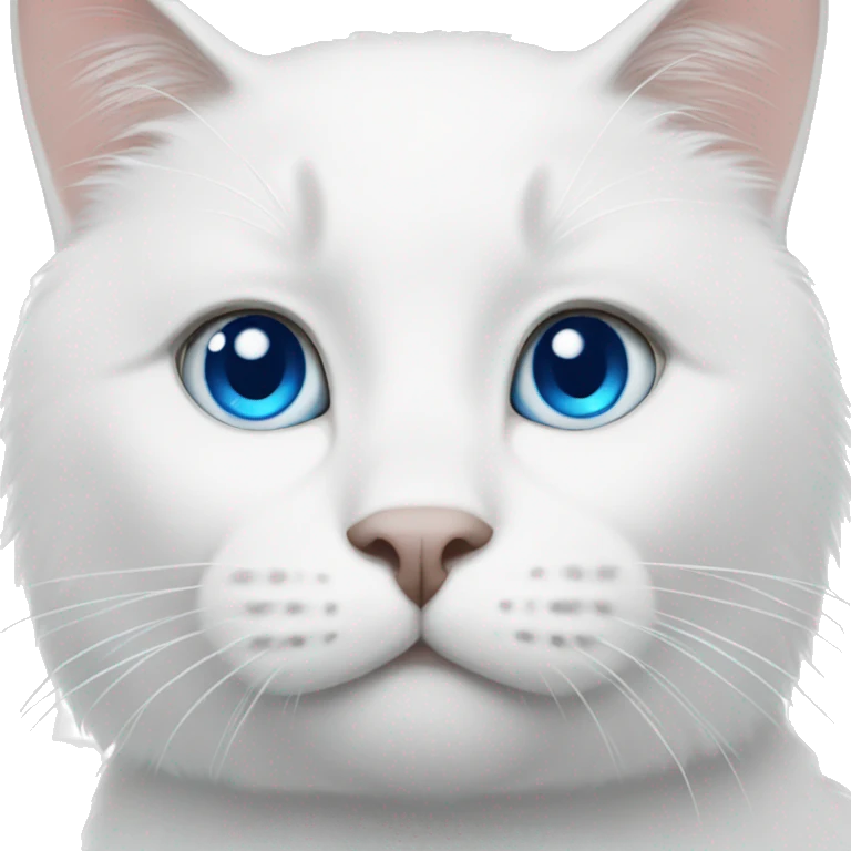 White cat with blue eyes  emoji