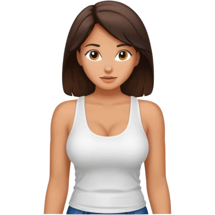 A naked brunette with big boobs emoji