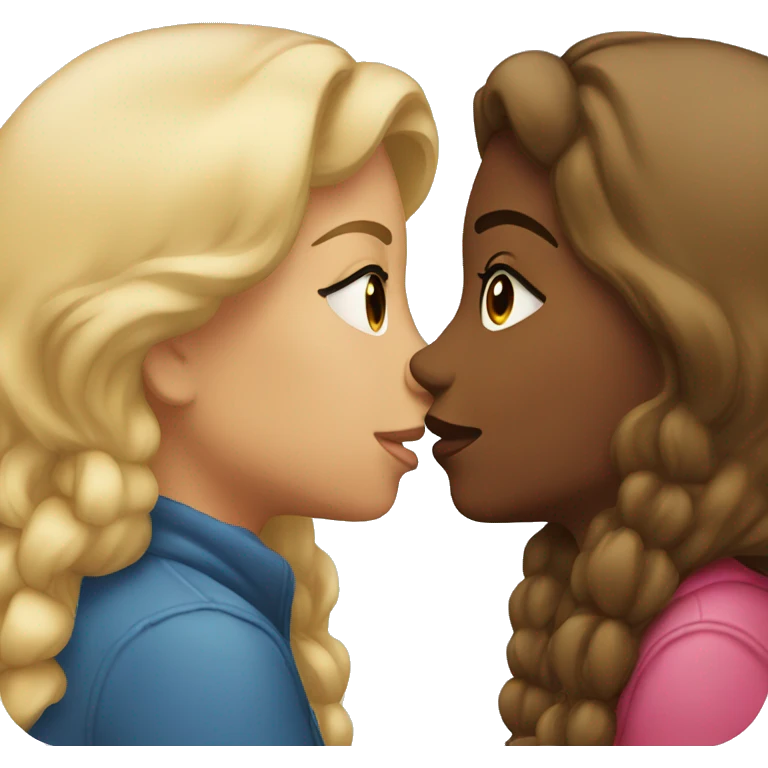 two girls kissing emoji