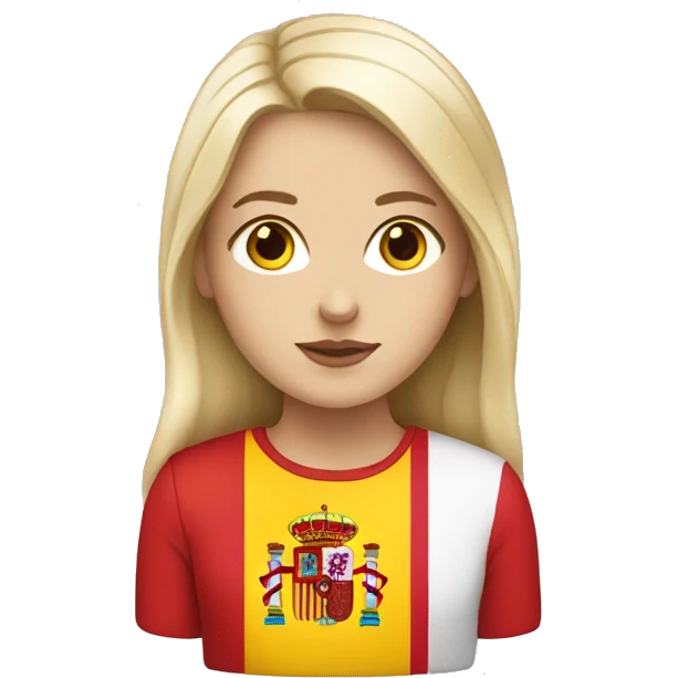  white girl with spain flag emoji