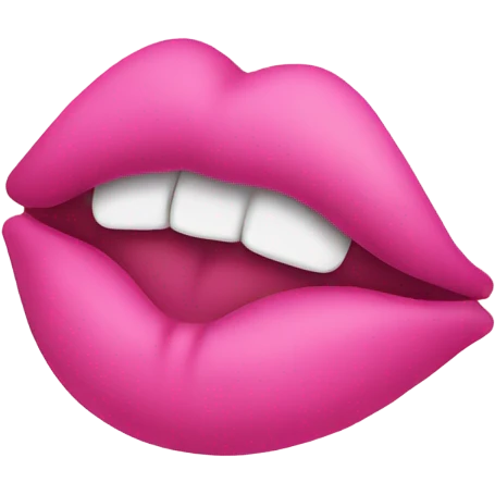 Pink kiss emoji