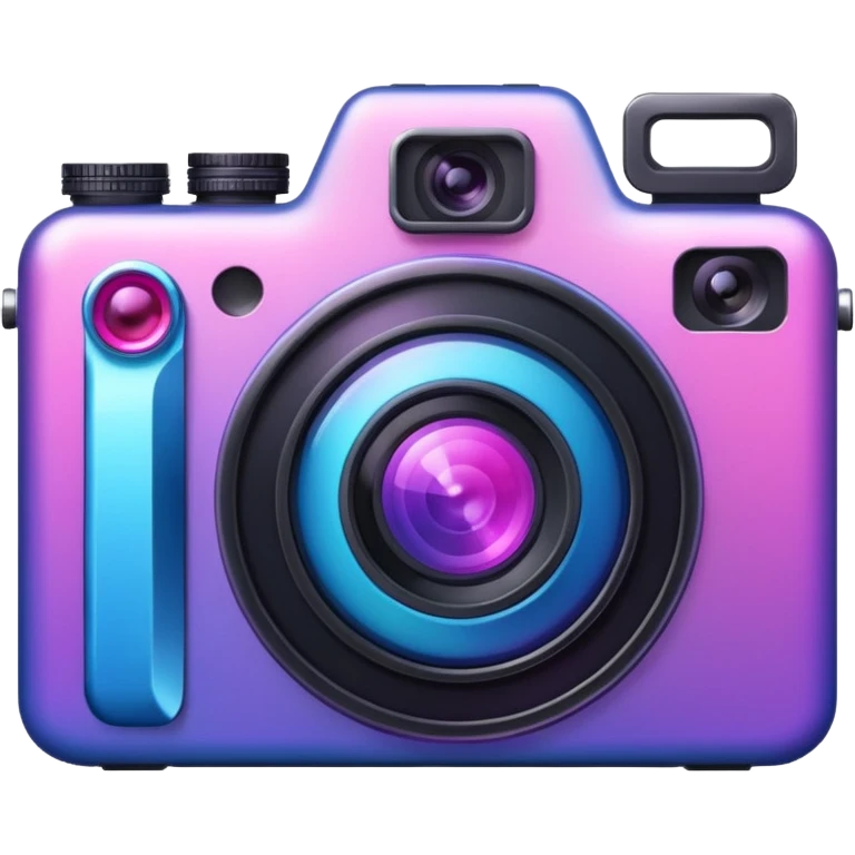 camera purple pink blue emoji