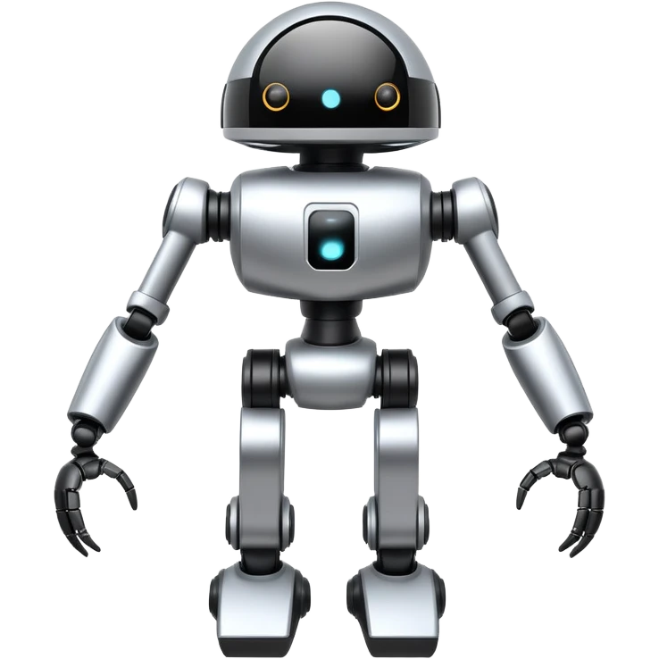 Tall surveillance robot with rotating sensor dome and floating limbs emoji