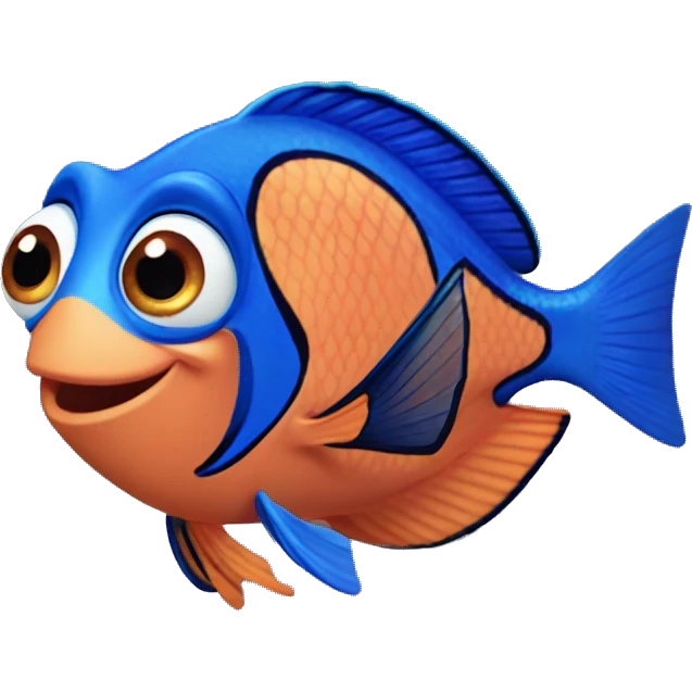Finding Dory blue fish  emoji