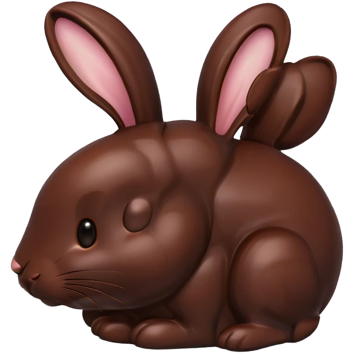 bunny made out of shockolate emoji