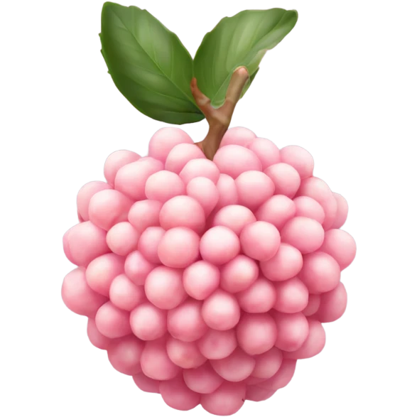 a light pink lychee fruit emoji