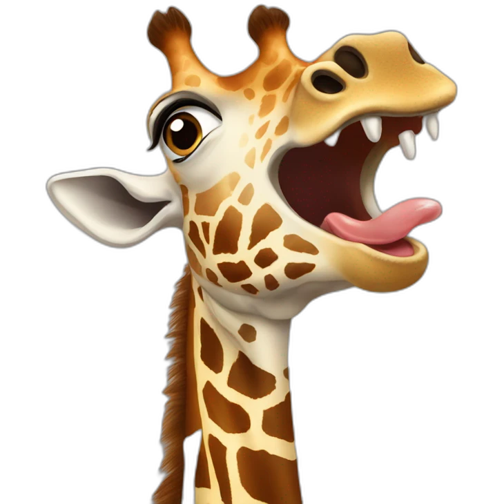 Giraffe tongue emoji