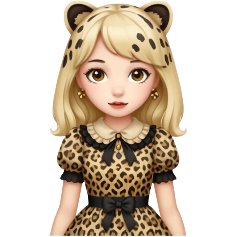 Leopard lolita dress emoji