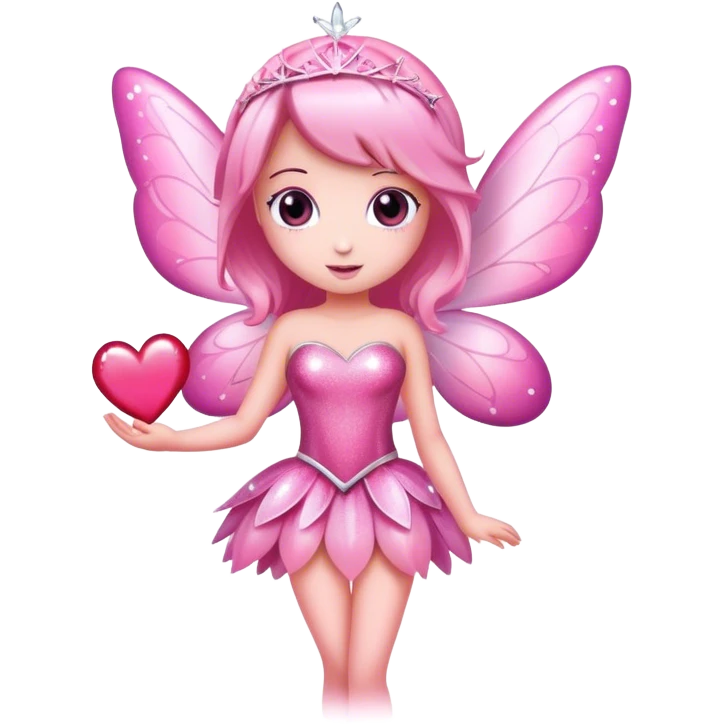pink fairy sparkle love heart emoji