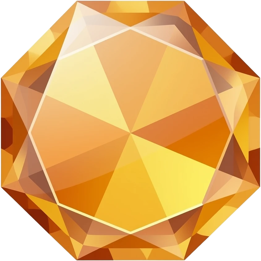 Orange crystal emoji