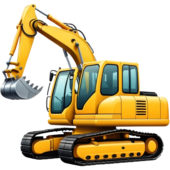 yellow excavator emoji