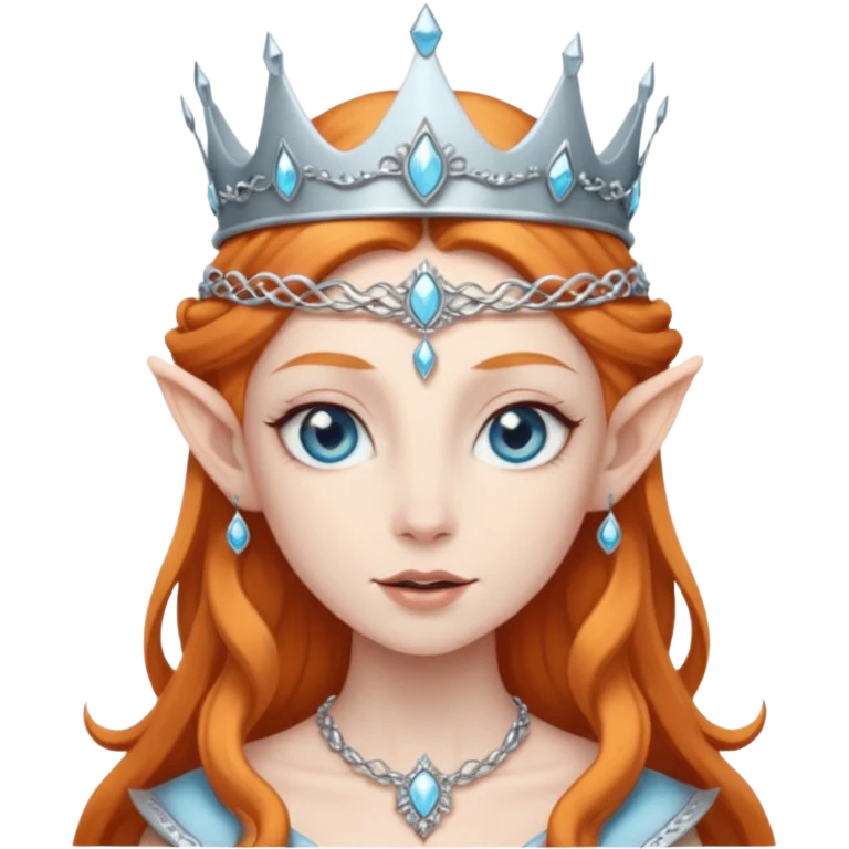 A pale blue eye ginger elf queen emoji
