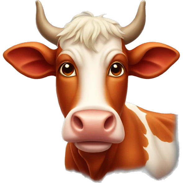 Red cow emoji
