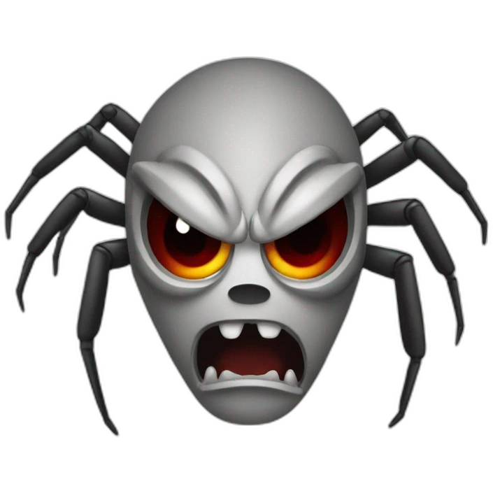 Angry spider emoji
