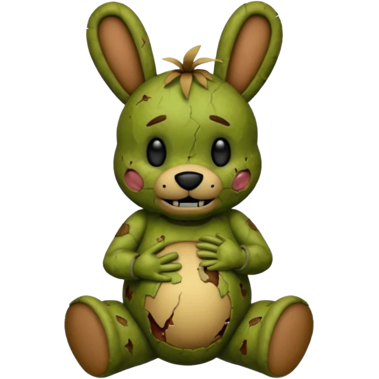 can you make the pregnant man emoji but with Springtrap from FNAF instead please? emoji