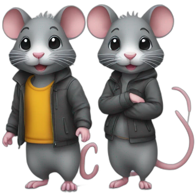 Rat with girlfriend emoji
