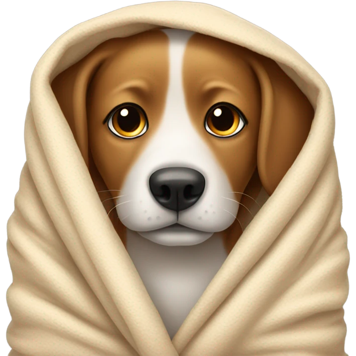 Dog in blanket  emoji