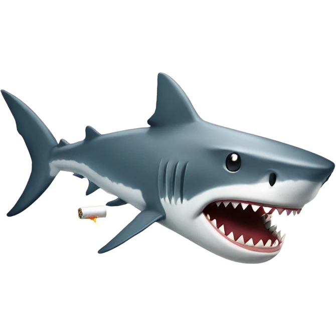 Shark with a cigarette  emoji