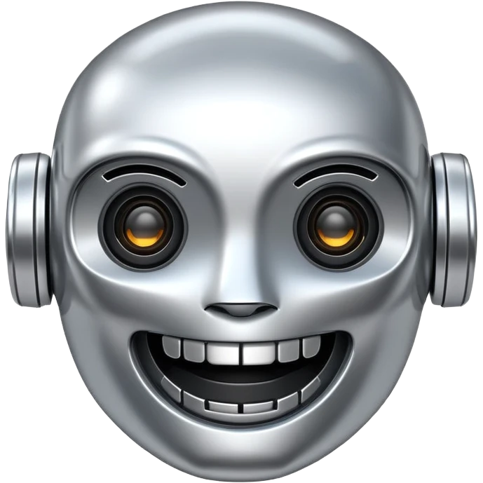 laughing robot face emoji