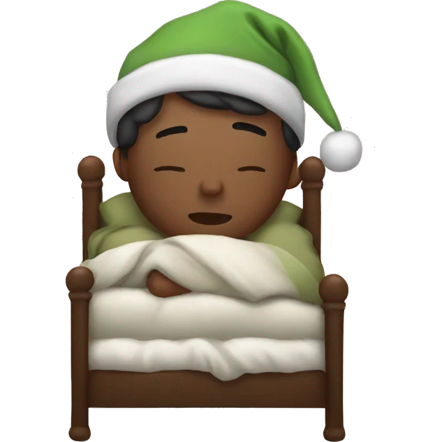 Cozy Christmas sleep emoji