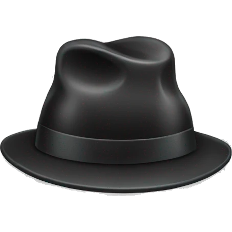 a phone with a hat emoji